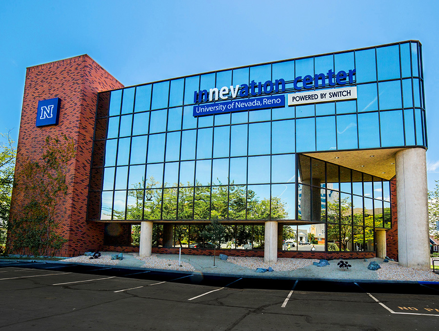 The exterior of the University of Nevada, Reno's Innevation Center in downtown Reno.